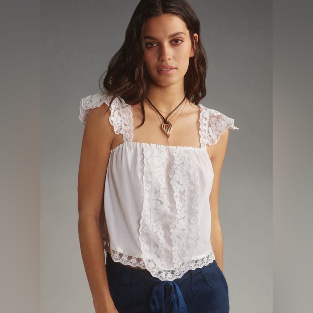 Anthropologie Tiny Daphne Lace Tank, NWT, size Medium